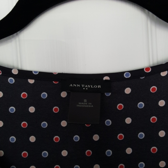 Ann Taylor polka dot blouse top - Picture 2 of 5